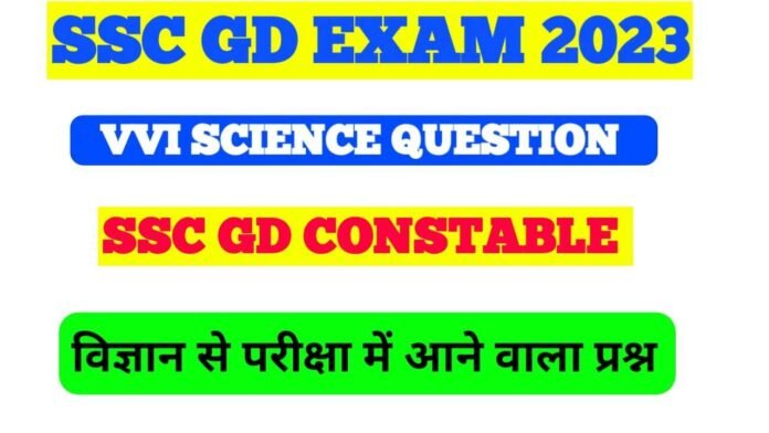 Science Question Paper SSC GD In Hindi